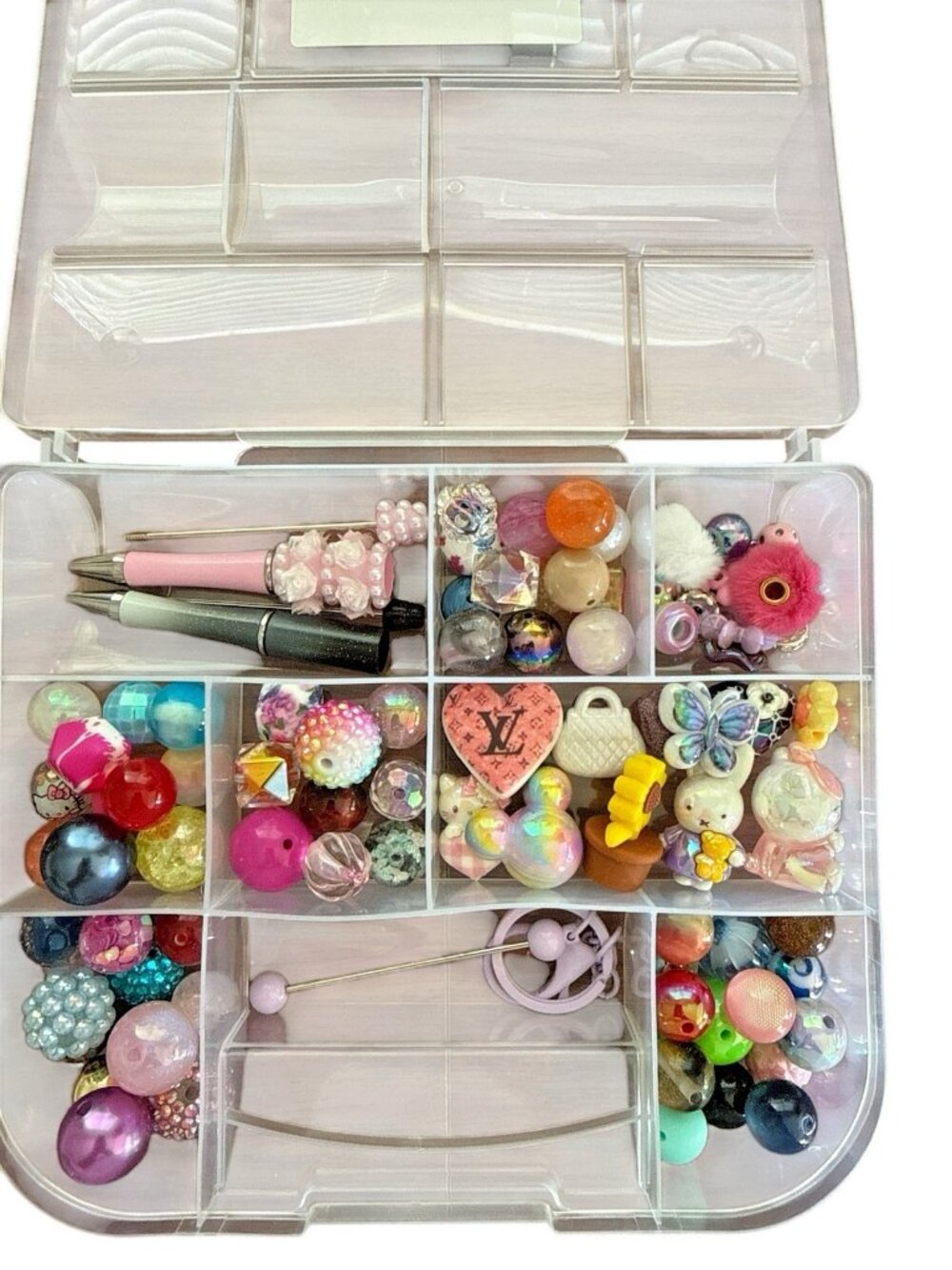 Beadable Kit DIY-80 Pieces-3 Beadables & 75 Beads/Focals/Spacers
